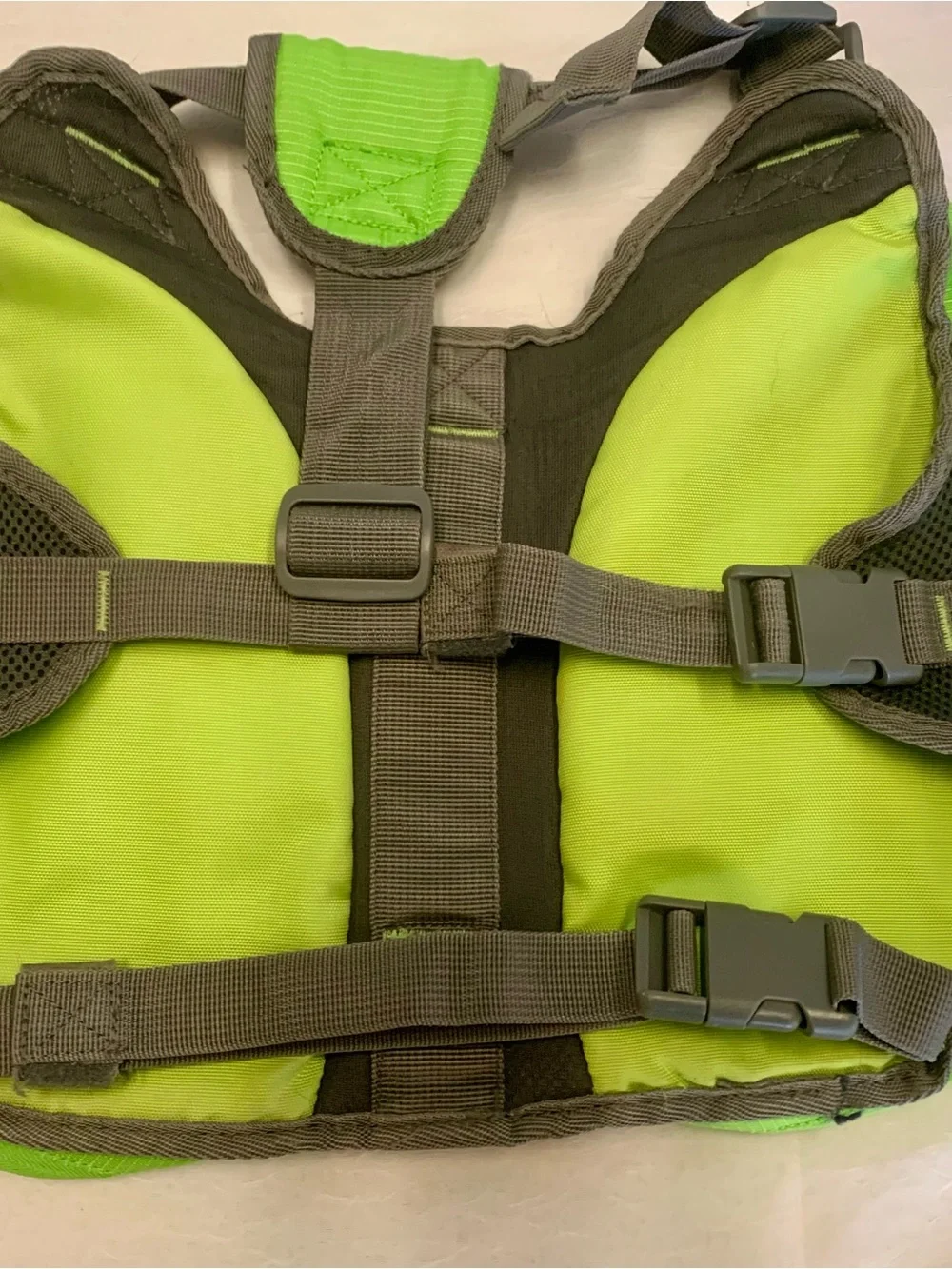 Dog Backpack Harness Hiking Saddlebag Outward Hound Zipper Pockets Green Large